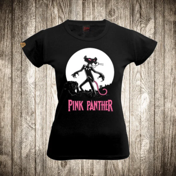 zenska majica boja crna slika pink panter 2