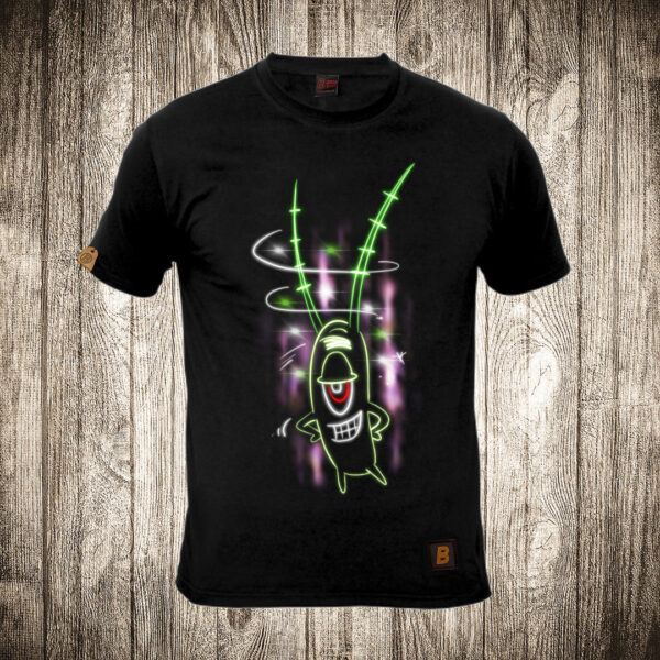 muska majica boja crna slika plankton sundjer bob silueta