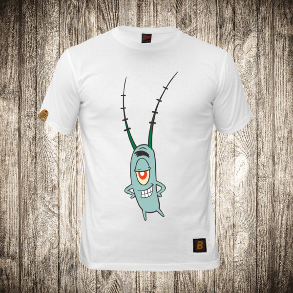 muska majica boja bela slika plankton sundjer bob