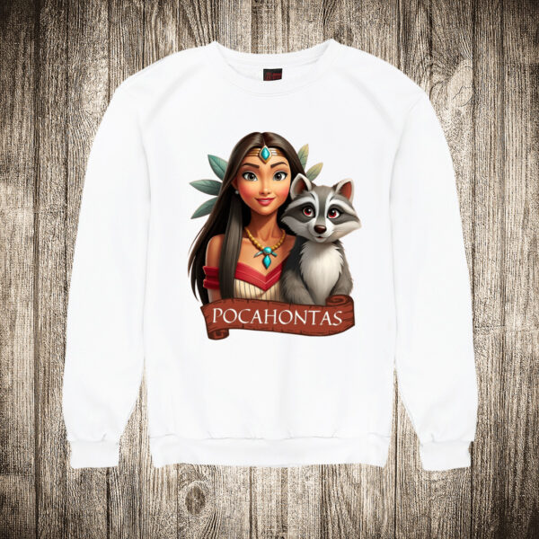 duks bez kapuljace boja bela slika pocahontas