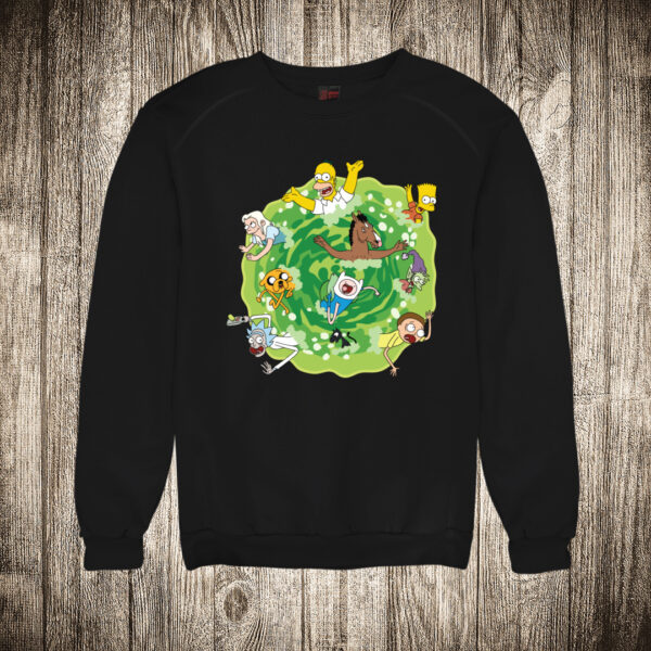 duks bez kapuljace boja crna slika portal homer rick morty bart dave the doog