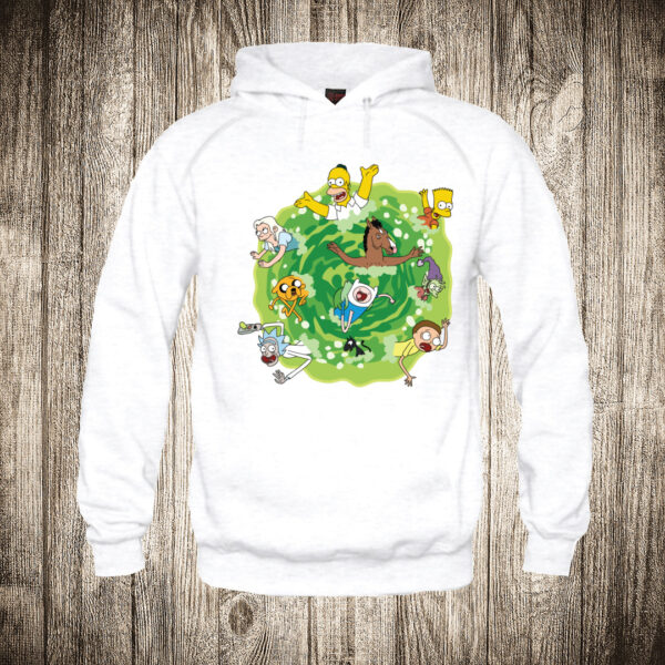 duks sa kapuljacom boja bela slika portal homer rick morty bart dave the doog