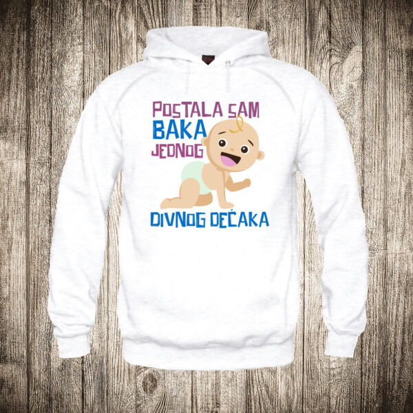 deciji duks boja bela slika postala sam baka jednog divnog decaka rodjenje deteta