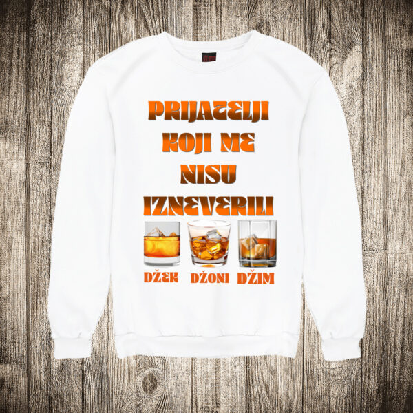 duks bez kapuljace boja bela slika prijatelji koji me nisu izneverili viski