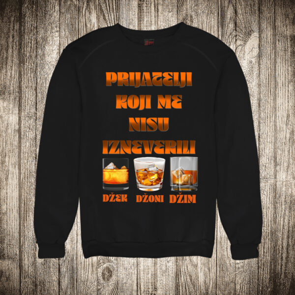 duks bez kapuljace boja crna slika prijatelji koji me nisu izneverili viski