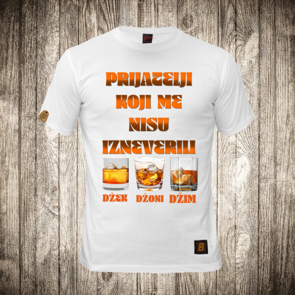 muska majica boja bela slika prijatelji koji me nisu izneverili viski