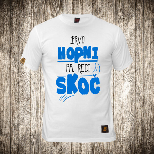 decija majica boja bela slika prvo hopni pa reci skoc