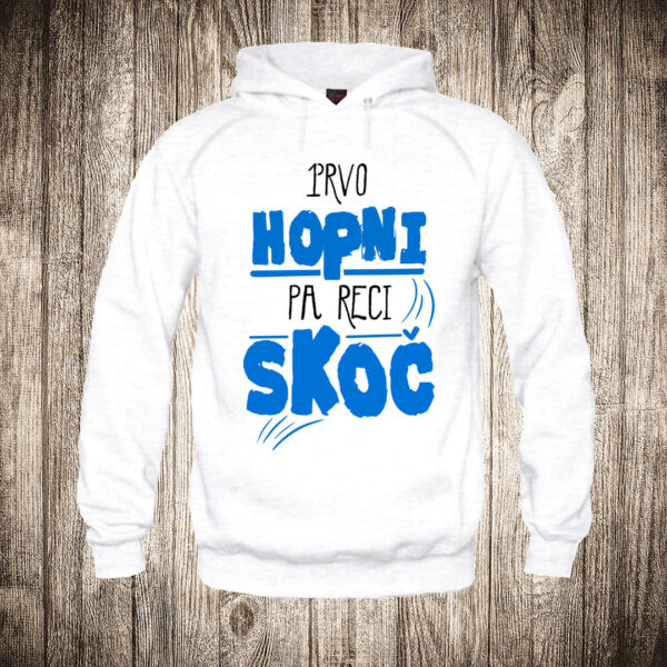 deciji duks boja bela slika prvo hopni pa reci skoc