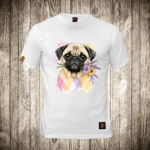 Pug ( Pas ) sa cvetom