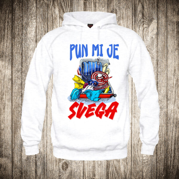 duks sa kapuljacom boja bela slika pun mi kofer svega 2