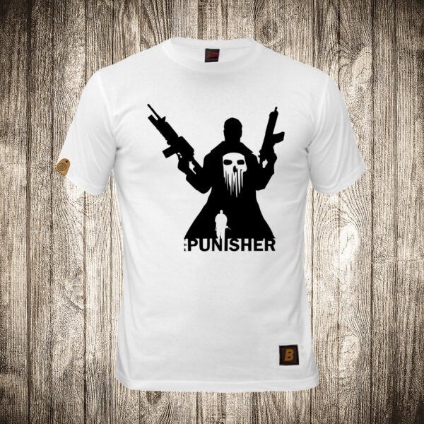 muska majica boja bela slika punisher 4