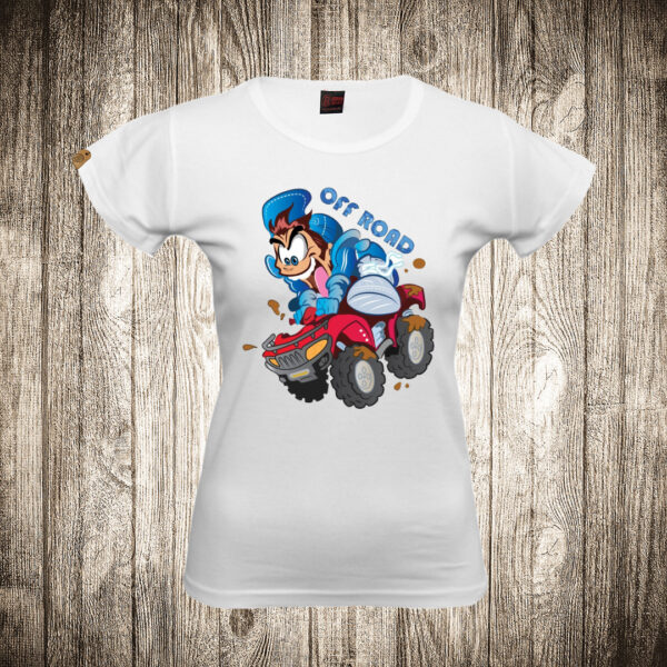 zenska majica boja bela slika quad bike off road