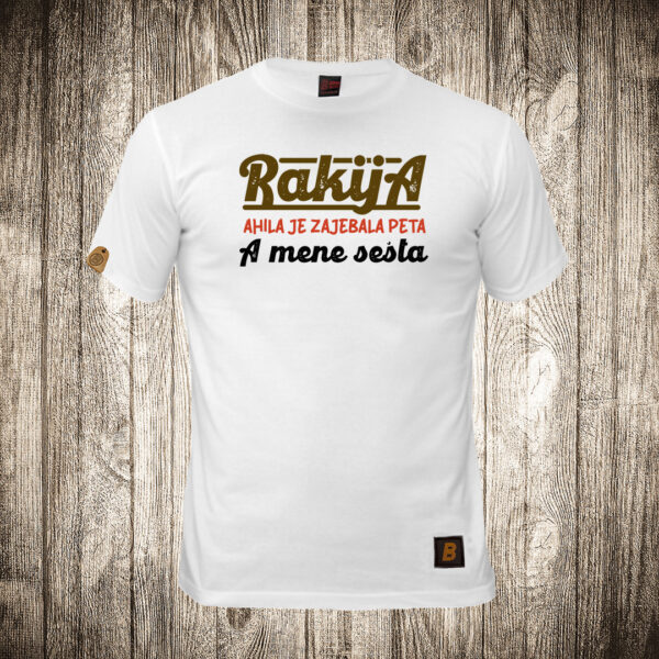 decija majica boja bela slika rakija ahila je zeznula petamene sesta
