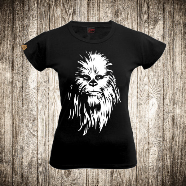 zenska majica boja crna slika ratovi zvezda 7 star wars cubaka