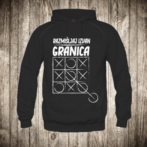 duks sa kapuljacom boja crna slika razmisljaj izvan granica