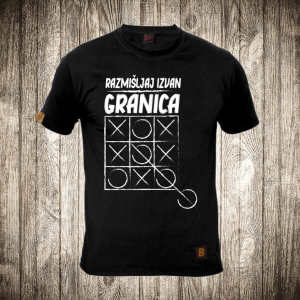 muska majica boja crna slika razmisljaj izvan granica