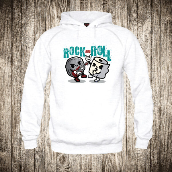 deciji duks boja bela slika rock and roll kamen i papir
