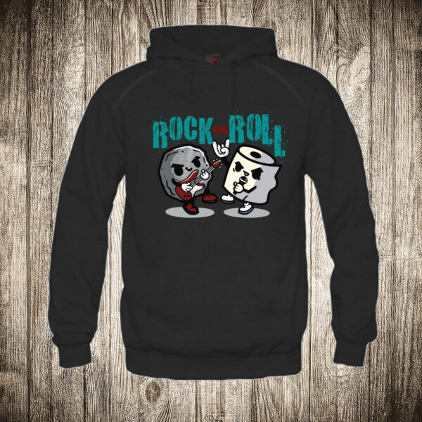 duks sa kapuljacom boja crna slika rock and roll kamen i papir