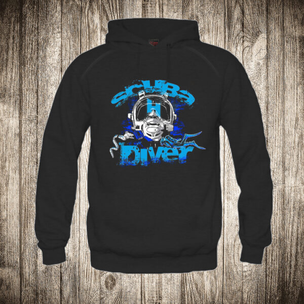 duks sa kapuljacom boja crna slika ronilac 5 scuba diver