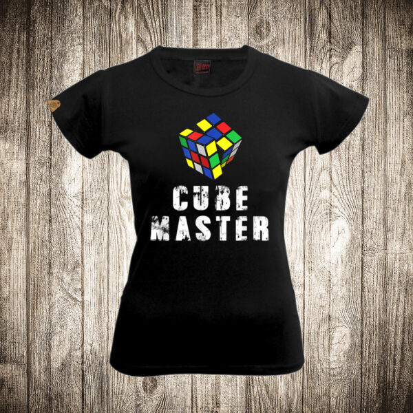 zenska majica boja crna slika rubikova kocka 15 cube master