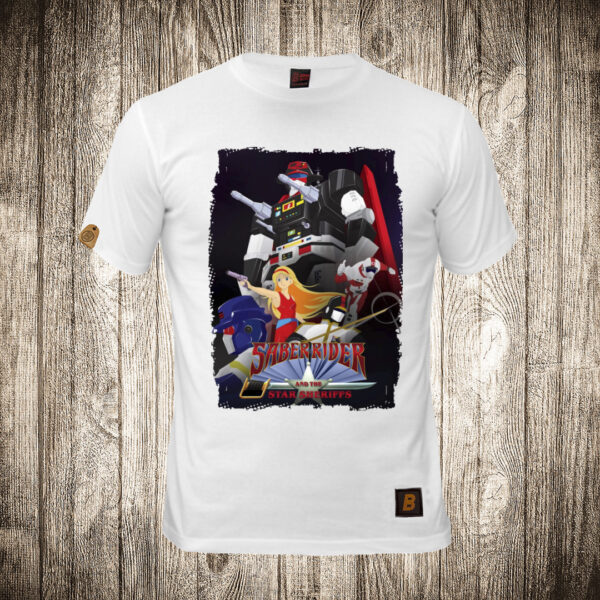 muska majica boja bela slika saber rider