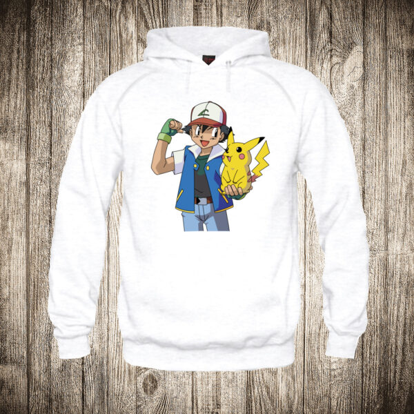 deciji duks boja bela slika satoshi es kecum i pikachu pokemon