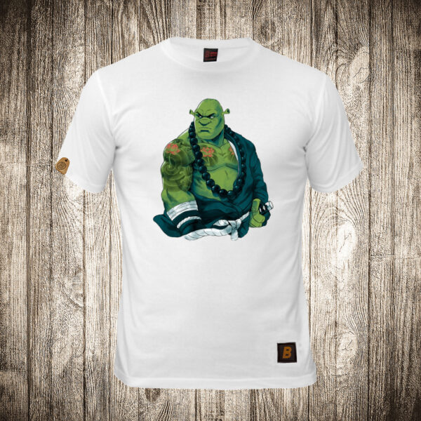 decija majica boja bela slika shrek srek samuraj