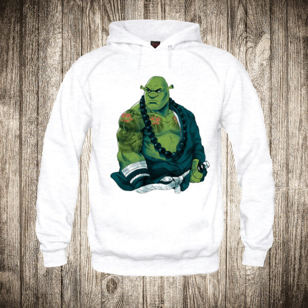 duks sa kapuljacom boja bela slika shrek srek samuraj