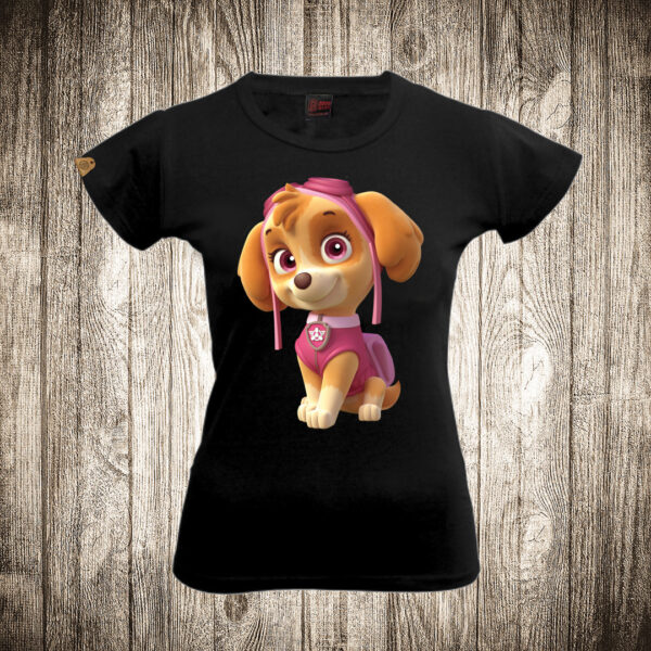 zenska majica boja crna slika skye paw patrol pseca patrola