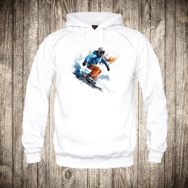 deciji duks boja bela slika snouborder 2 snowboarding