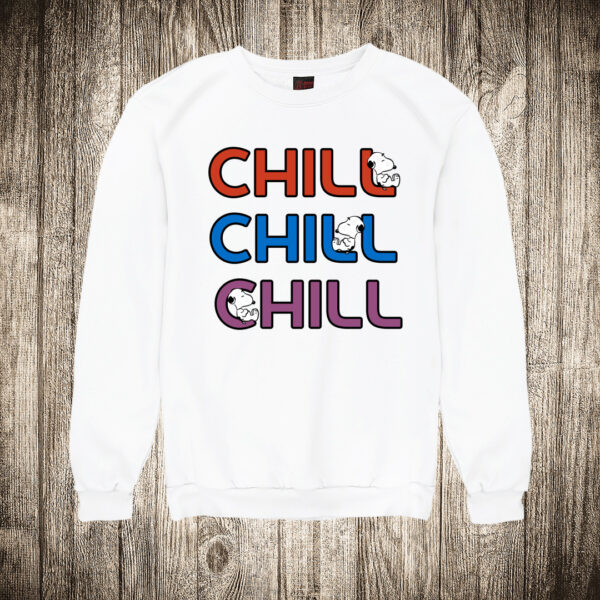 duks bez kapuljace boja bela slika snupi chill chill chill