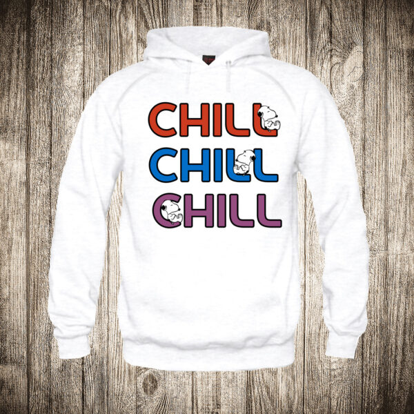 duks sa kapuljacom boja bela slika snupi chill chill chill