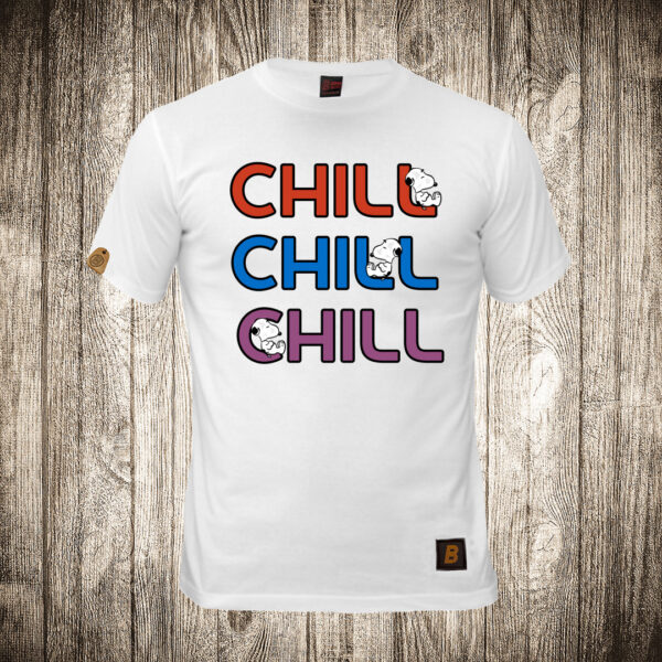 muska majica boja bela slika snupi chill chill chill