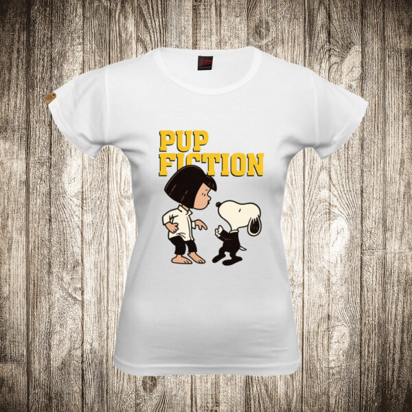zenska majica boja bela slika snupi pup fiction petparacke price