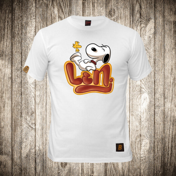 decija majica boja bela slika snupi snoopy lenj