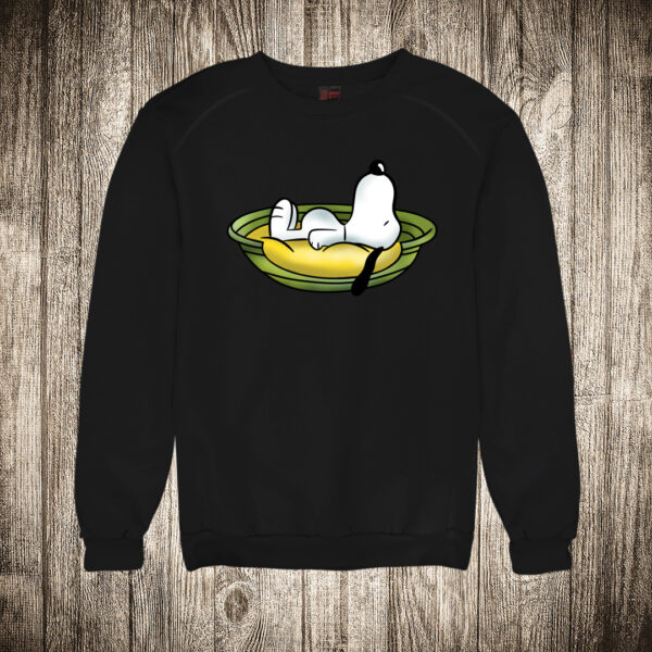 duks bez kapuljace boja crna slika snupi snoopy na krevetu za kucne ljubimce
