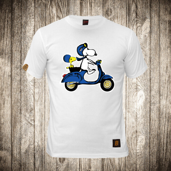muska majica boja bela slika snupi vespa