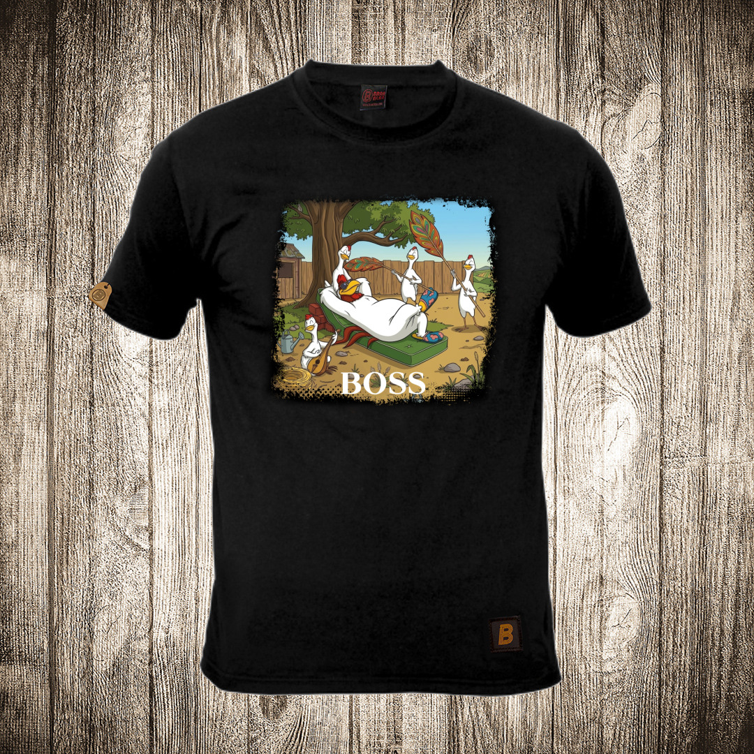 Muška majica crne boje sa motivom Sofronije / Boss muska majica boja crna slika sofronije boss