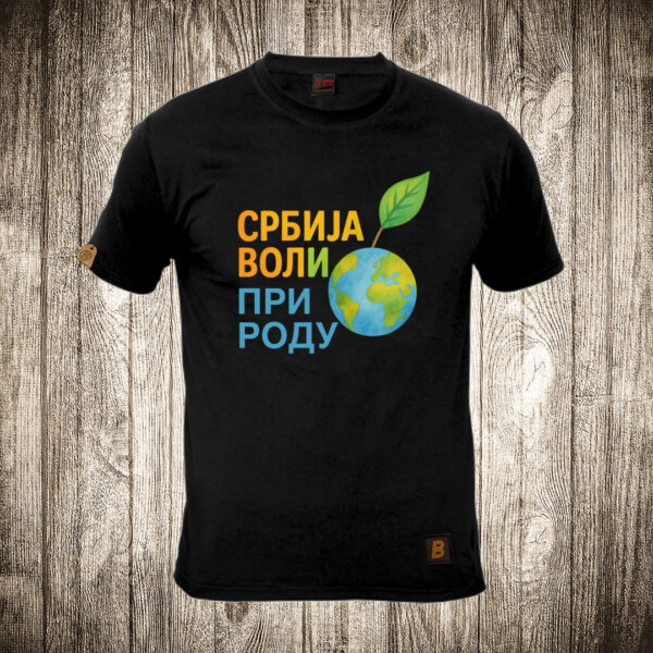 muska majica boja crna slika srbija voli prirodu