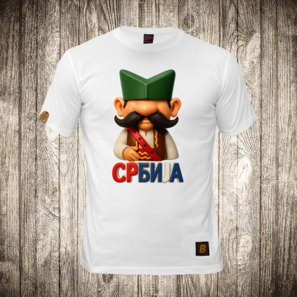 decija majica boja bela slika srbin sajkaca srbija