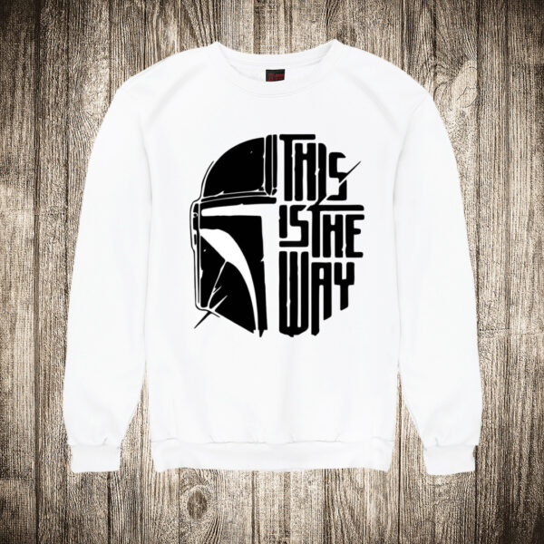 duks bez kapuljace boja bela slika star wars this is the way