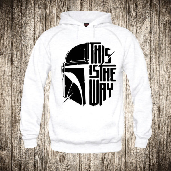 duks sa kapuljacom boja bela slika star wars this is the way