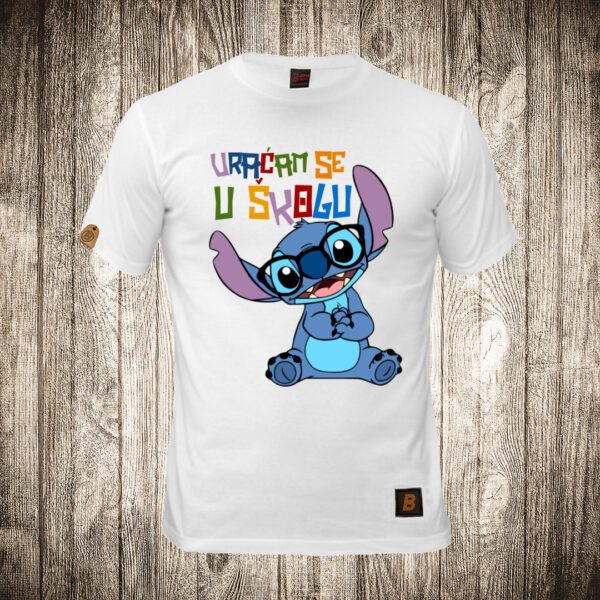 muska majica boja bela slika stic stich vracam se u skolu