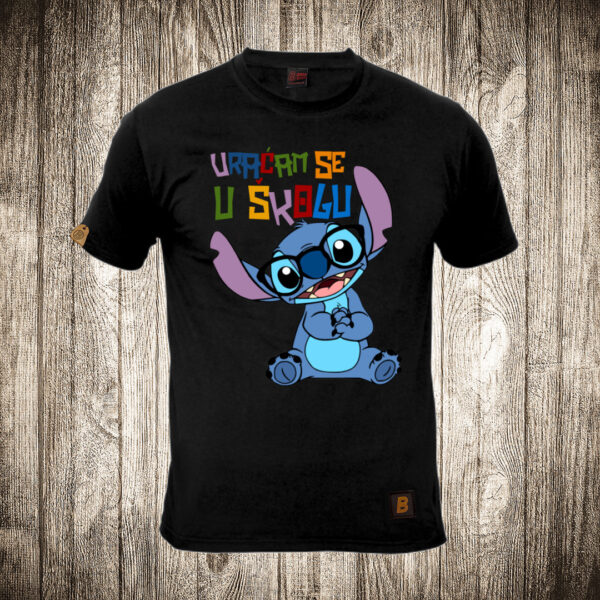 muska majica boja crna slika stic stich vracam se u skolu