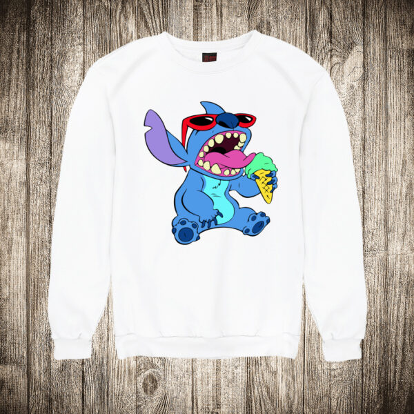 duks bez kapuljace boja bela slika stic stitch sladoled