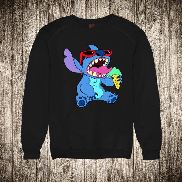 duks bez kapuljace boja crna slika stic stitch sladoled