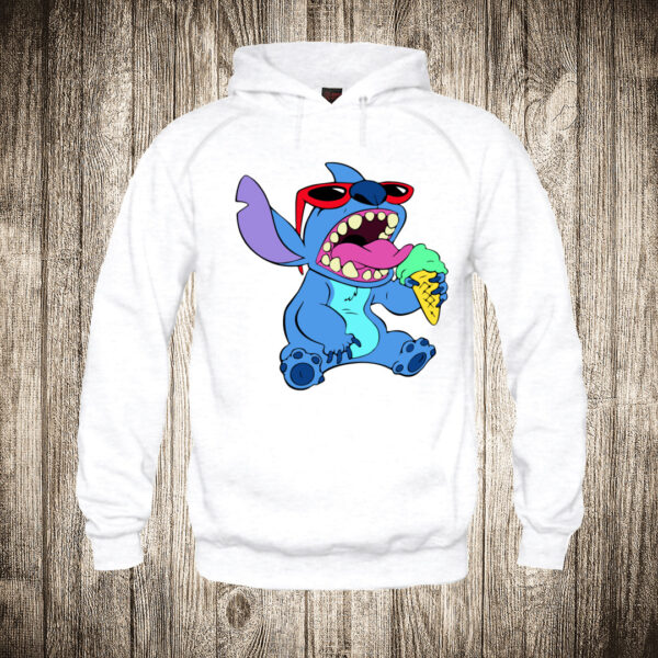 duks sa kapuljacom boja bela slika stic stitch sladoled