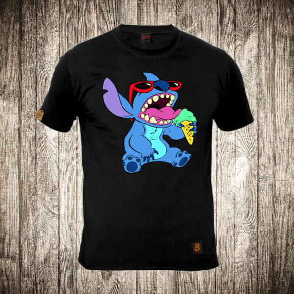 muska majica boja crna slika stic stitch sladoled