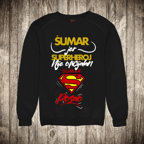 duks bez kapuljace boja crna slika sumar superheroj