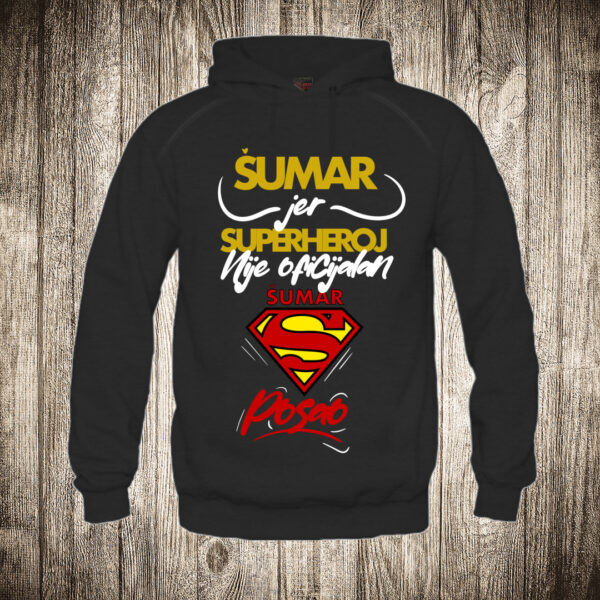 duks sa kapuljacom boja crna slika sumar superheroj